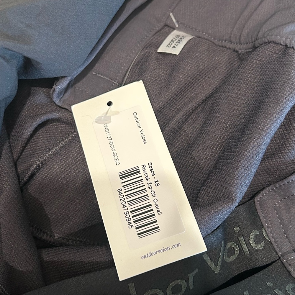 NWT Outdoor voices rectrek‎ zip off overalls women’s
space - dark grey xs small - Picture 11 of 11